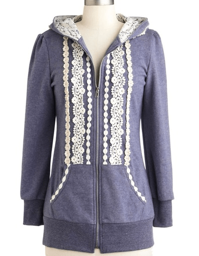 modcloth lace hoodie